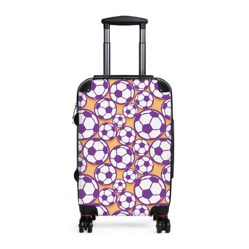 Soccer Suitcase - A luggage adorned with a sporty soccer-themed design, perfect for travelers who want to travel in style with their favorite sport.