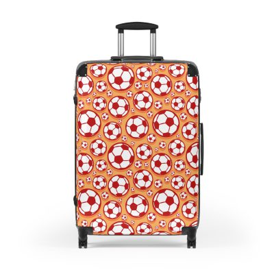 Soccer Suitcase - A luggage adorned with a sporty soccer-themed design, perfect for travelers who want to travel in style with their favorite sport.