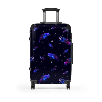 Mandarin Fish suitcase, a durable and stylish travel companion. Crafted with mandarin fish designs, it's perfect for ocean enthusiasts on the go.