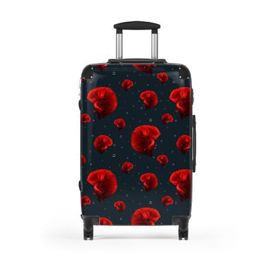 Fighting Fish suitcase, a durable and stylish travel companion. Crafted with fighting fish designs, it's perfect for fish enthusiasts on the go.