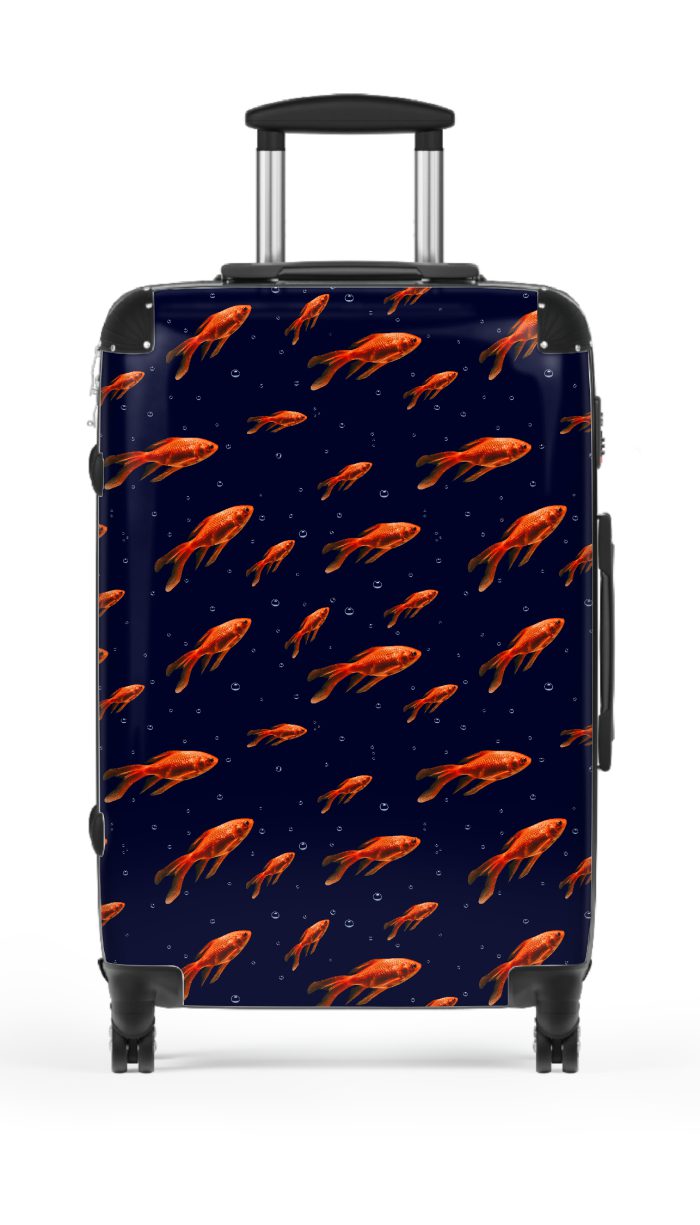 Goldfish Suitcase - Elevate your travel in style with this vibrant and functional suitcase, a fusion of design and durability for your globetrotting adventures.