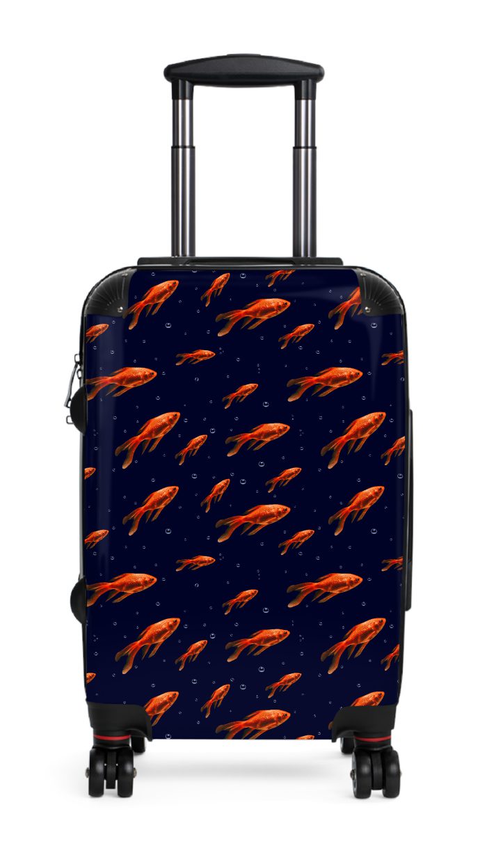 Goldfish Suitcase - Elevate your travel in style with this vibrant and functional suitcase, a fusion of design and durability for your globetrotting adventures.