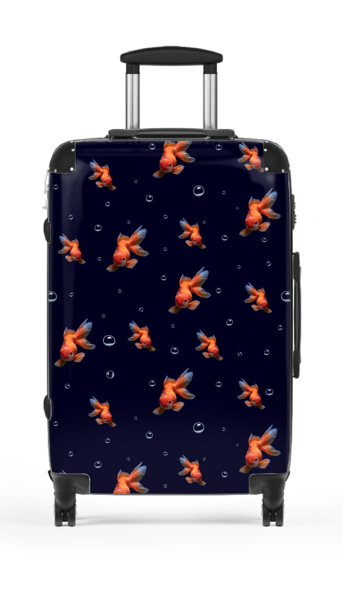 Goldfish Suitcase - Elevate your travel in style with this vibrant and functional suitcase, a fusion of design and durability for your globetrotting adventures.