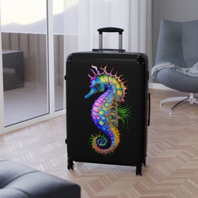 Seahorse Suitcase - A stylish and durable travel companion, embodying marine charm for a magical journey.