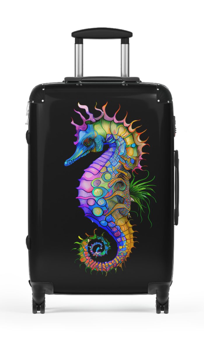 Seahorse Suitcase - A stylish and durable travel companion, embodying marine charm for a magical journey.