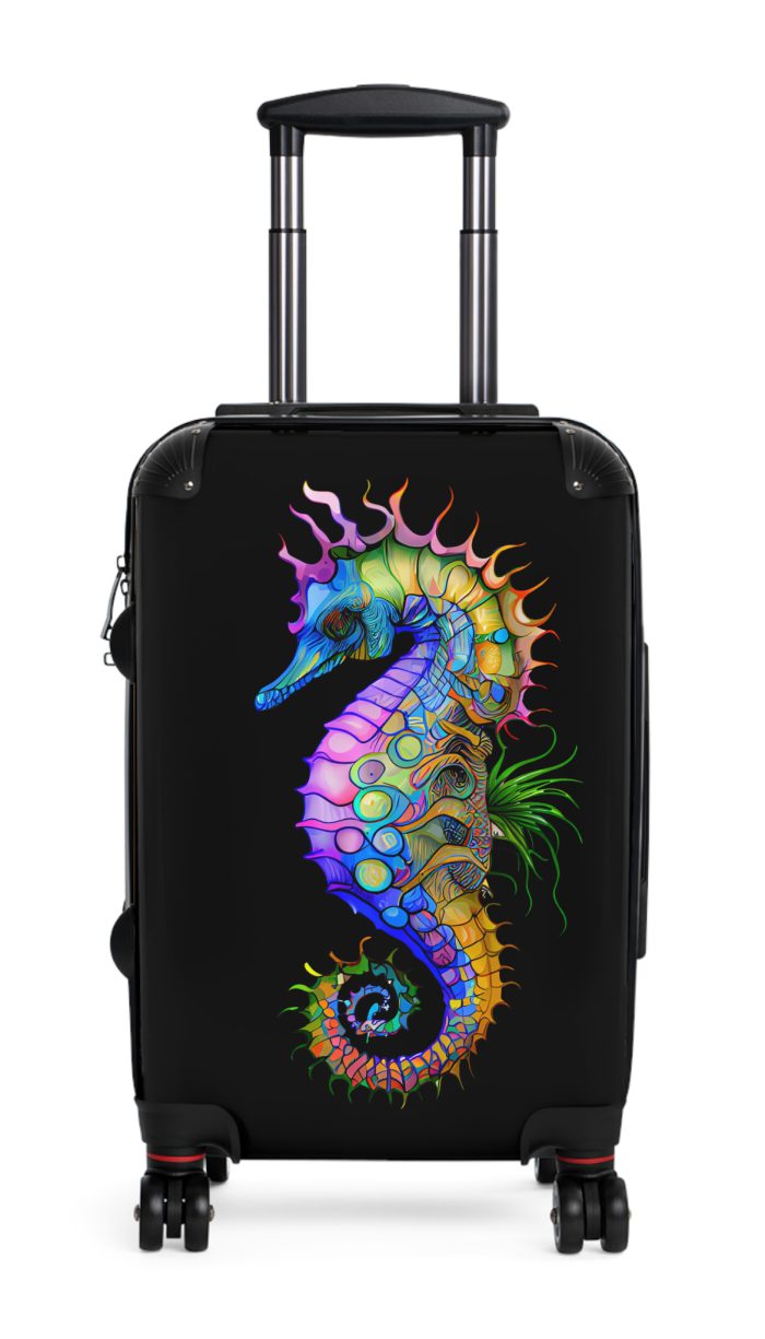 Seahorse Suitcase - A stylish and durable travel companion, embodying marine charm for a magical journey.