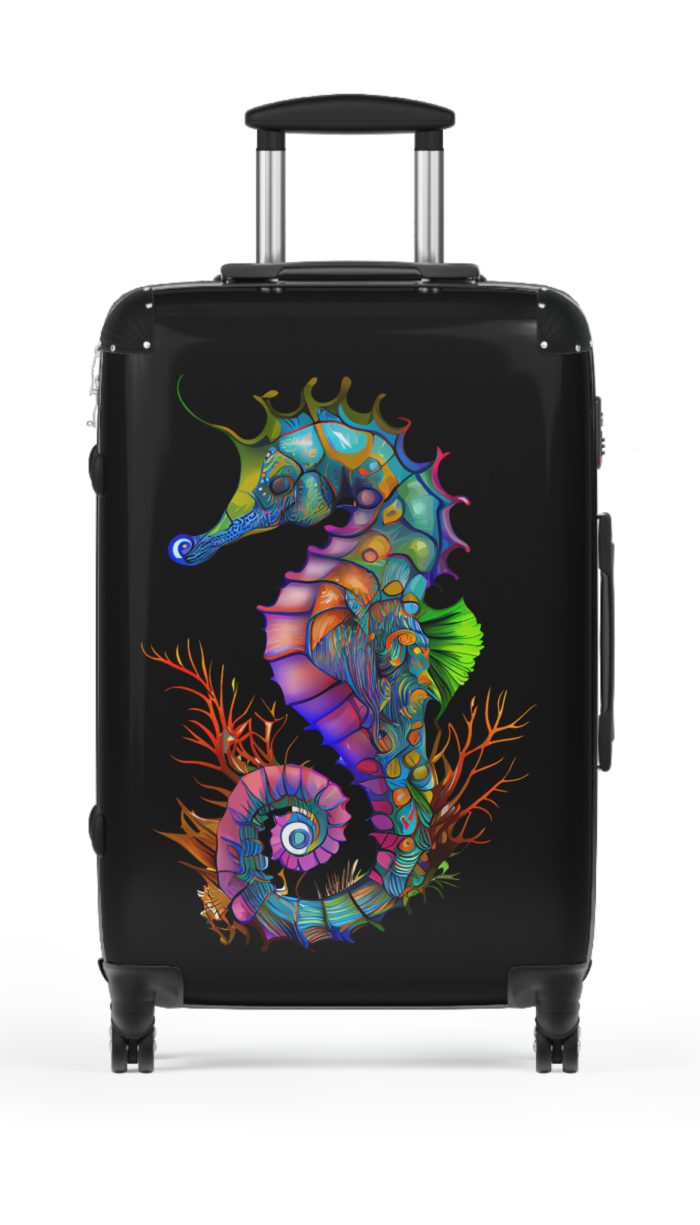 Seahorse Suitcase - A stylish and durable travel companion, embodying marine charm for a magical journey.