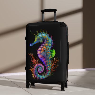 Seahorse Suitcase - A stylish and durable travel companion, embodying marine charm for a magical journey.