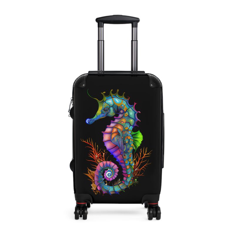 Seahorse Suitcase - A stylish and durable travel companion, embodying marine charm for a magical journey.