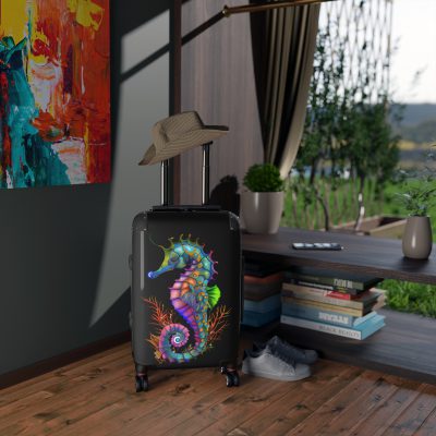 Seahorse Suitcase - A stylish and durable travel companion, embodying marine charm for a magical journey.