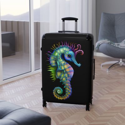 Seahorse Suitcase - A stylish and durable travel companion, embodying marine charm for a magical journey.