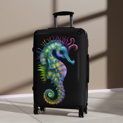 Seahorse Suitcase - A stylish and durable travel companion, embodying marine charm for a magical journey.