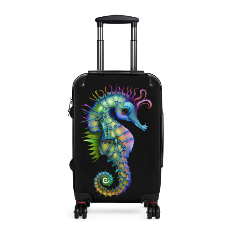 Seahorse Suitcase - A stylish and durable travel companion, embodying marine charm for a magical journey.