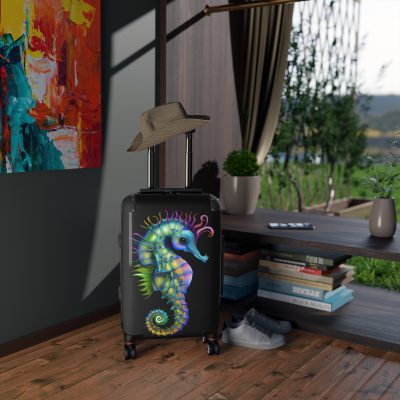 Seahorse Suitcase - A stylish and durable travel companion, embodying marine charm for a magical journey.