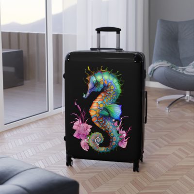 Seahorse Suitcase - A stylish and durable travel companion, embodying marine charm for a magical journey.