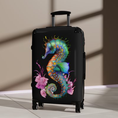 Seahorse Suitcase - A stylish and durable travel companion, embodying marine charm for a magical journey.