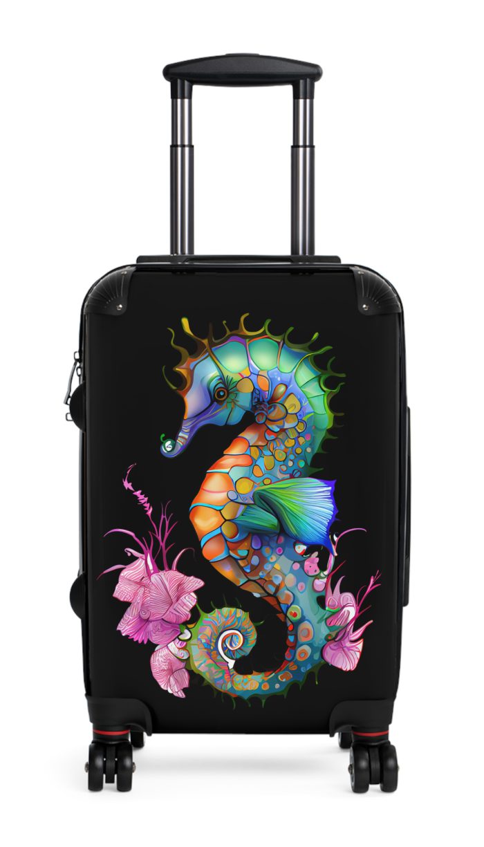 Seahorse Suitcase - A stylish and durable travel companion, embodying marine charm for a magical journey.