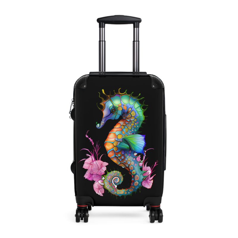 Seahorse Suitcase - A stylish and durable travel companion, embodying marine charm for a magical journey.