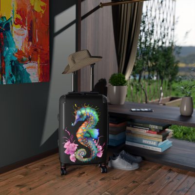 Seahorse Suitcase - A stylish and durable travel companion, embodying marine charm for a magical journey.