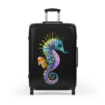 Seahorse Suitcase - A stylish and durable travel companion, embodying marine charm for a magical journey.