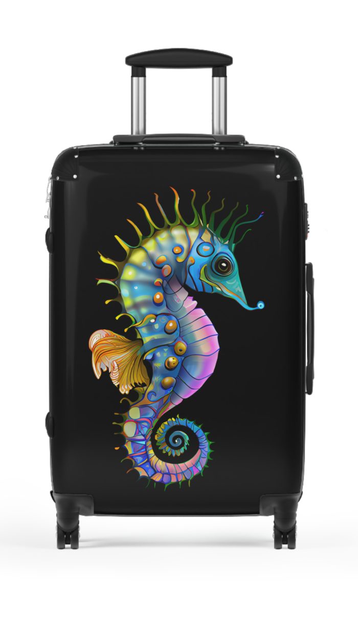 Seahorse Suitcase - A stylish and durable travel companion, embodying marine charm for a magical journey.