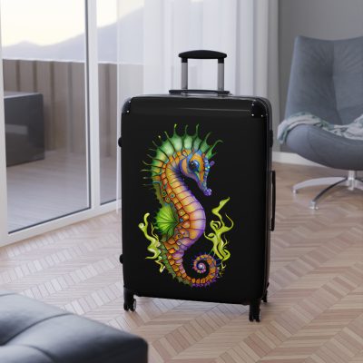 Seahorse Suitcase - A stylish and durable travel companion, embodying marine charm for a magical journey.