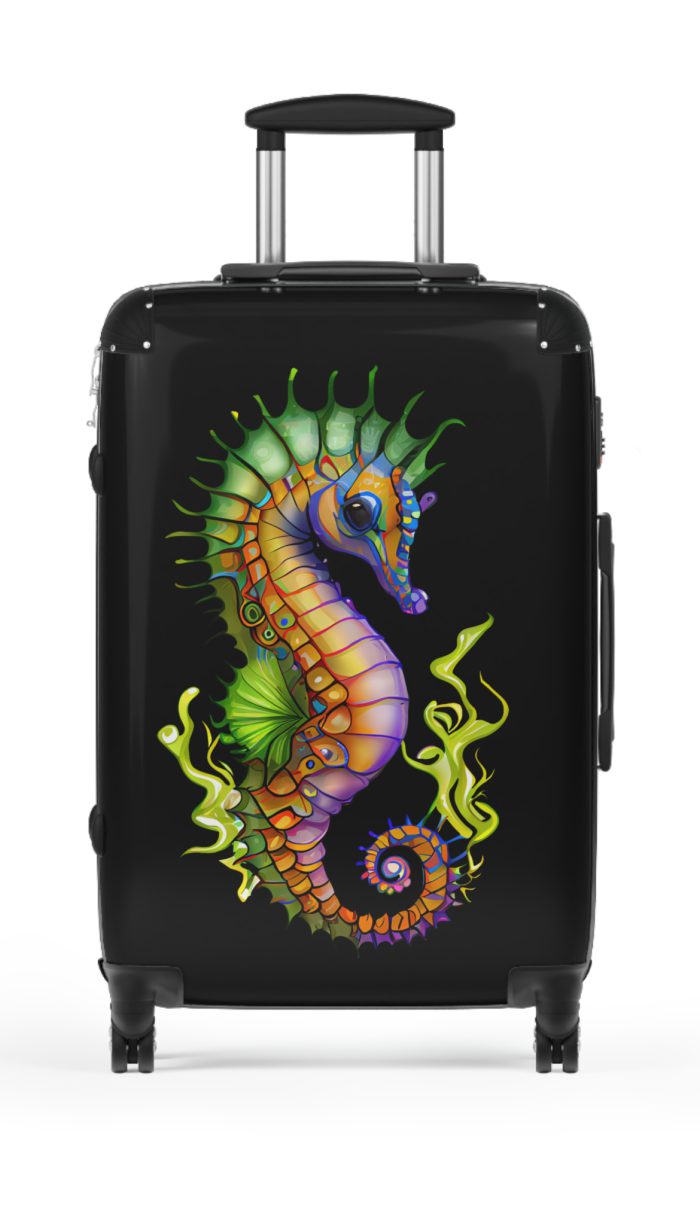 Seahorse Suitcase - A stylish and durable travel companion, embodying marine charm for a magical journey.