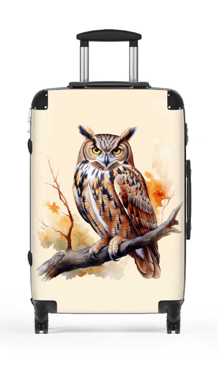 Owl Suitcase - A cute animal luggage with an adorable owl design, ideal for animal lovers who want to travel with whimsy.