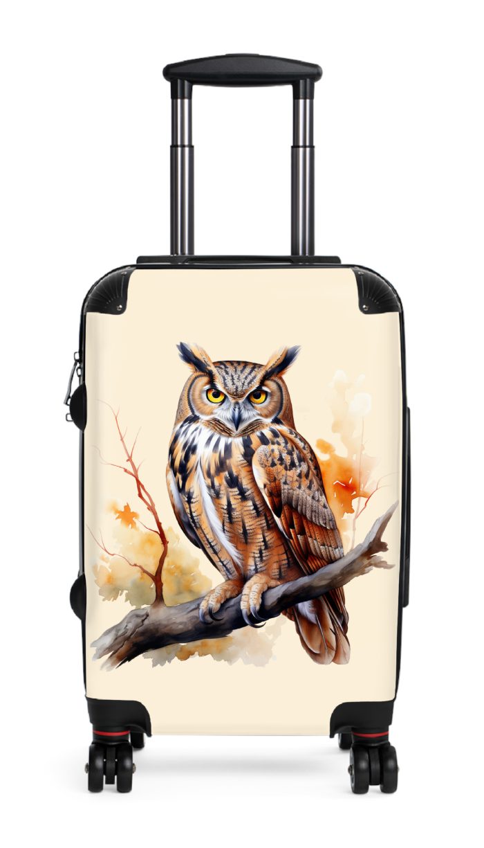 Owl Suitcase - A cute animal luggage with an adorable owl design, ideal for animal lovers who want to travel with whimsy.