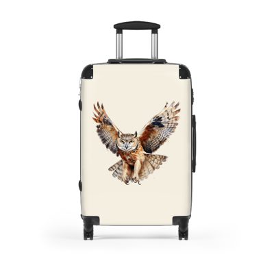 Owl Suitcase - A cute animal luggage with an adorable owl design, ideal for animal lovers who want to travel with whimsy.