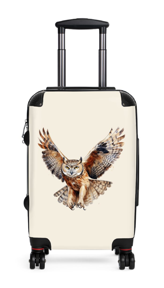 Owl Suitcase - A cute animal luggage with an adorable owl design, ideal for animal lovers who want to travel with whimsy.