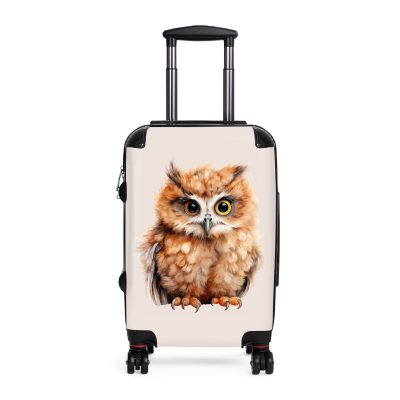 Owl Suitcase - A cute animal luggage with an adorable owl design, ideal for animal lovers who want to travel with whimsy.