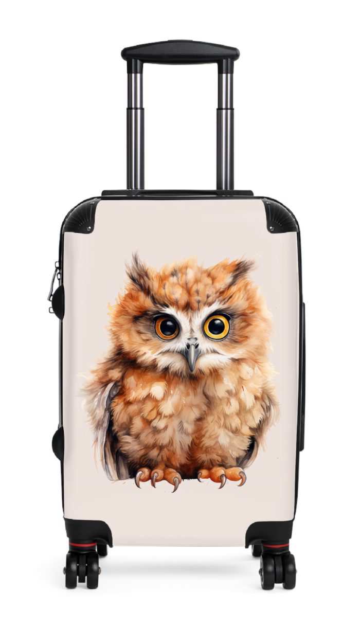 Owl Suitcase - A cute animal luggage with an adorable owl design, ideal for animal lovers who want to travel with whimsy.