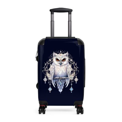 Mystical Owl suitcase, a durable and stylish travel companion. Crafted with owl designs, it's perfect for nature enthusiasts on the go.