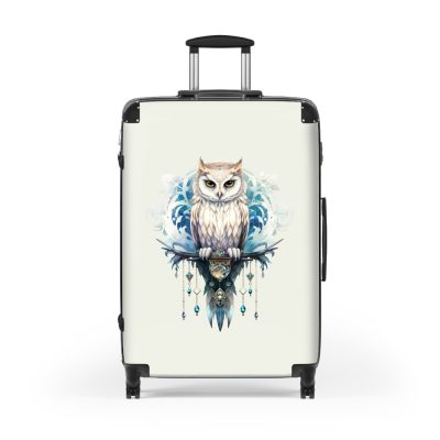 Mystical Owl suitcase, a durable and stylish travel companion. Crafted with owl designs, it's perfect for nature enthusiasts on the go.