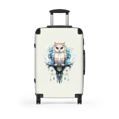 Mystical Owl suitcase, a durable and stylish travel companion. Crafted with owl designs, it's perfect for nature enthusiasts on the go.