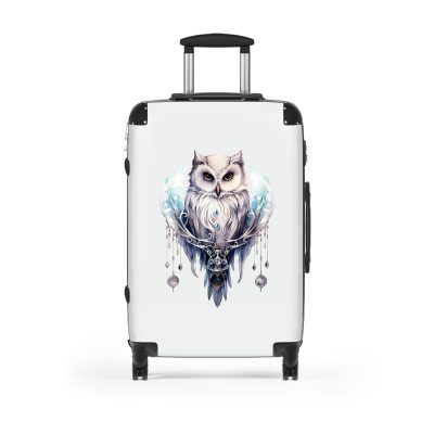 Mystical Owl suitcase, a durable and stylish travel companion. Crafted with owl designs, it's perfect for nature enthusiasts on the go.