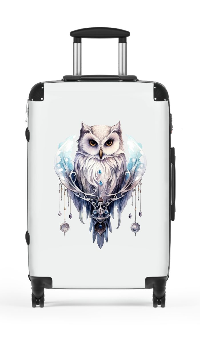 Mystical Owl suitcase, a durable and stylish travel companion. Crafted with owl designs, it's perfect for nature enthusiasts on the go.