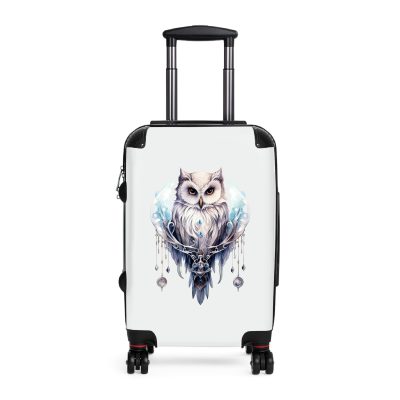 Mystical Owl suitcase, a durable and stylish travel companion. Crafted with owl designs, it's perfect for nature enthusiasts on the go.