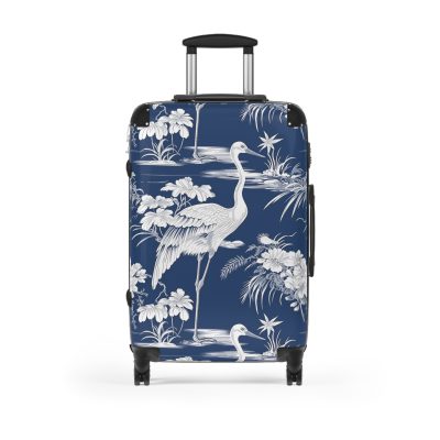 Blue & White Chinoiserie suitcase, a durable and stylish travel companion. Crafted with classic Chinoiserie designs, it's perfect for those who appreciate timeless elegance on their journeys.