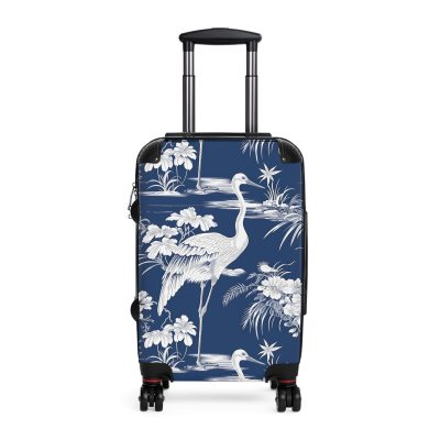 Blue & White Chinoiserie suitcase, a durable and stylish travel companion. Crafted with classic Chinoiserie designs, it's perfect for those who appreciate timeless elegance on their journeys.