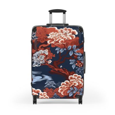 Chinoiserie suitcase, a durable and stylish travel companion. Crafted with classic Chinoiserie motifs, it's perfect for those who seek timeless charm on their journeys.