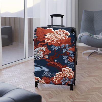 Chinoiserie suitcase, a durable and stylish travel companion. Crafted with classic Chinoiserie motifs, it's perfect for those who seek timeless charm on their journeys.