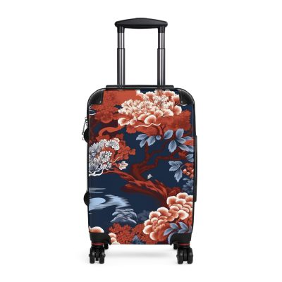 Chinoiserie suitcase, a durable and stylish travel companion. Crafted with classic Chinoiserie motifs, it's perfect for those who seek timeless charm on their journeys.