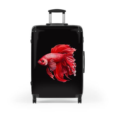 Betta Fish suitcase, a durable and stylish travel companion. Crafted with Betta fish designs, it's perfect for fish enthusiasts on the go.