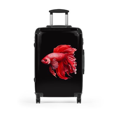 Betta Fish suitcase, a durable and stylish travel companion. Crafted with Betta fish designs, it's perfect for fish enthusiasts on the go.