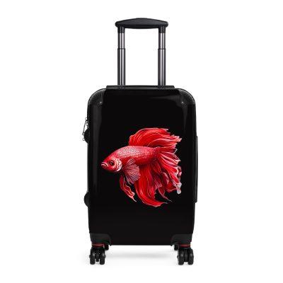 Betta Fish suitcase, a durable and stylish travel companion. Crafted with Betta fish designs, it's perfect for fish enthusiasts on the go.