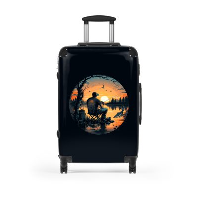 Fisherman suitcase, a durable and stylish travel companion. Crafted with fishing-themed designs, it's perfect for outdoor enthusiasts on the go.