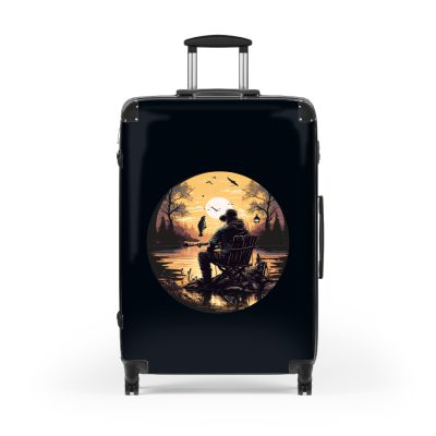 Fisherman suitcase, a durable and stylish travel companion. Crafted with fishing-themed designs, it's perfect for outdoor enthusiasts on the go.