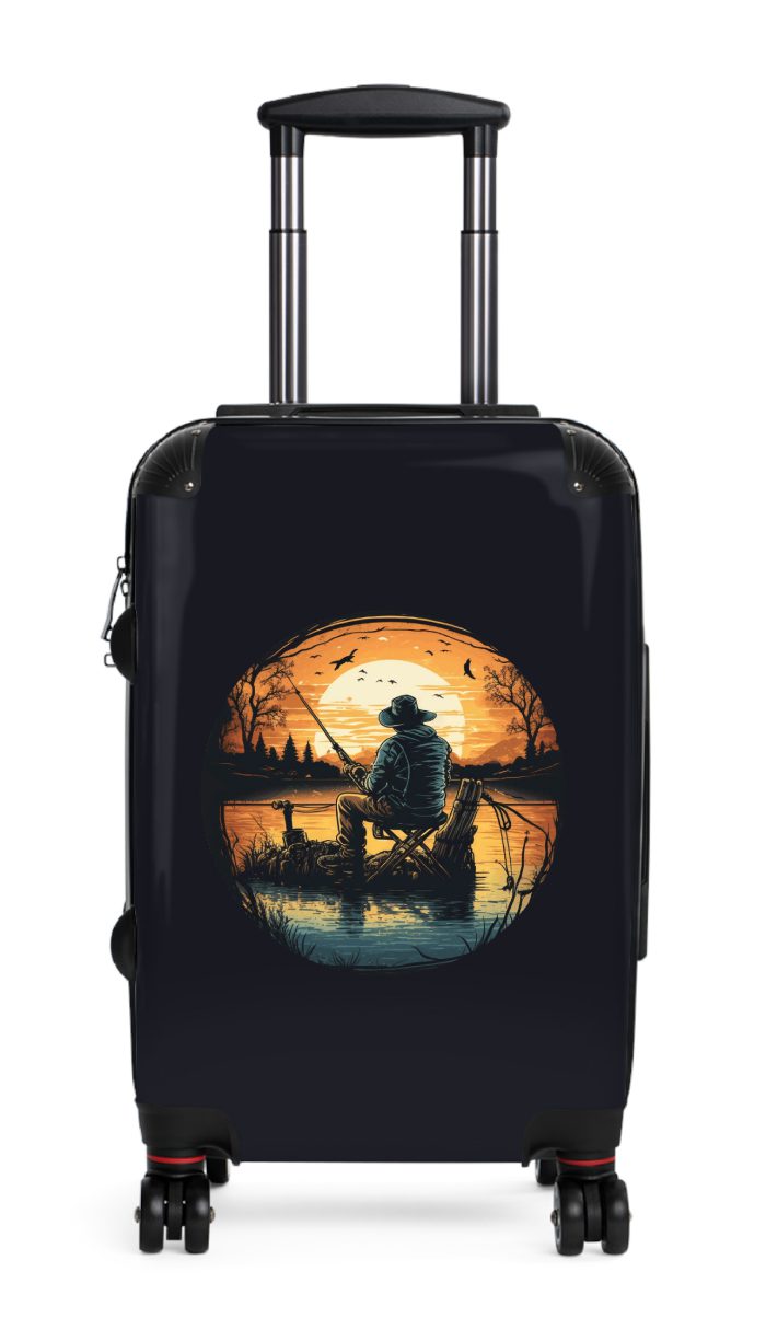 Fisherman suitcase, a durable and stylish travel companion. Crafted with fishing-themed designs, it's perfect for outdoor enthusiasts on the go.